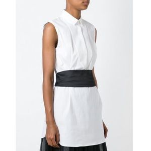 brunello cucinelli contrast obi shirt